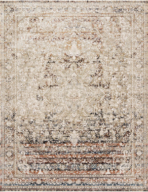 Loloi Rugs Theia Collection Rug in Taupe, Brick - 6'7" x 9'6"