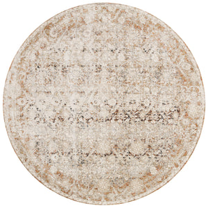 Loloi Rugs Theia Collection Rug in Natural, Rust - 7'10" x 7'10"