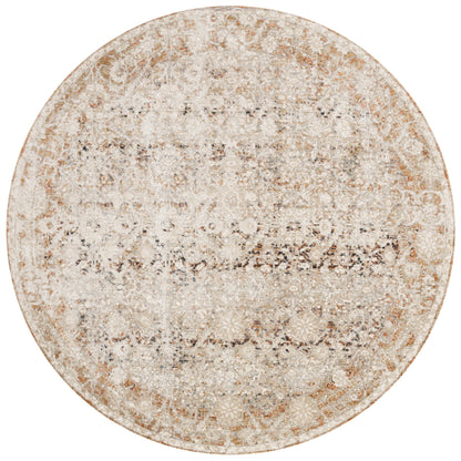 Loloi Rugs Theia Collection Rug in Natural, Rust - 7'10" x 7'10"