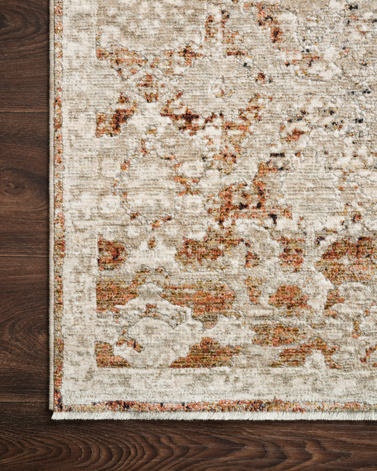 Loloi Rugs Theia Collection Rug in Natural, Rust - 9'5" x 12'10"