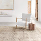 Loloi Rugs Theia Collection Rug in Natural, Rust - 7'10" x 7'10"