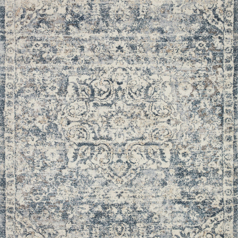 Loloi Rugs Theory Collection Rug in Ivory, Blue - 9'6" x 13'