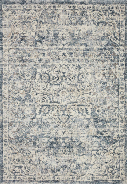 Loloi Rugs Theory Collection Rug in Ivory, Blue - 9'6" x 13'