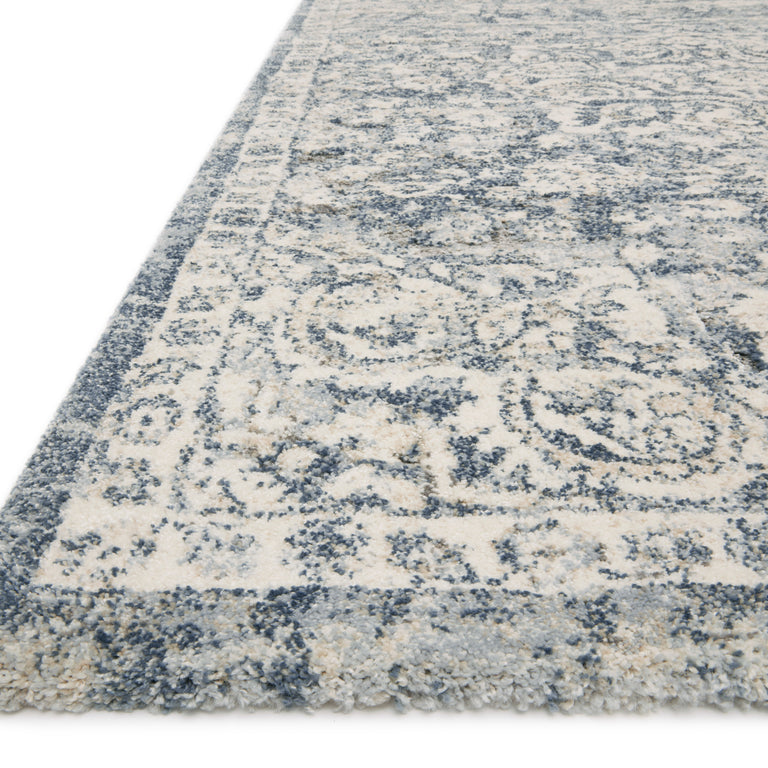 Loloi Rugs Theory Collection Rug in Ivory, Blue - 9'6" x 13'