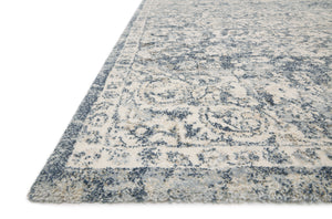 Loloi Rugs Theory Collection Rug in Ivory, Blue - 9'6" x 13'