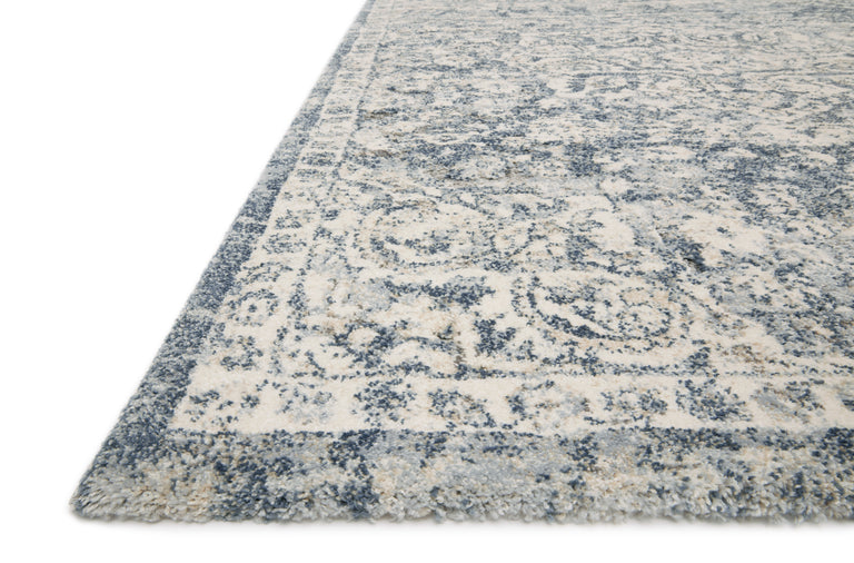 Loloi Rugs Theory Collection Rug in Ivory, Blue - 7'10" x 10'10"