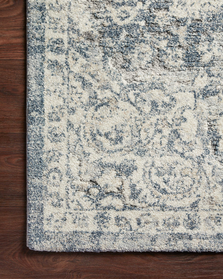 Loloi Rugs Theory Collection Rug in Ivory, Blue - 7'10" x 10'10"