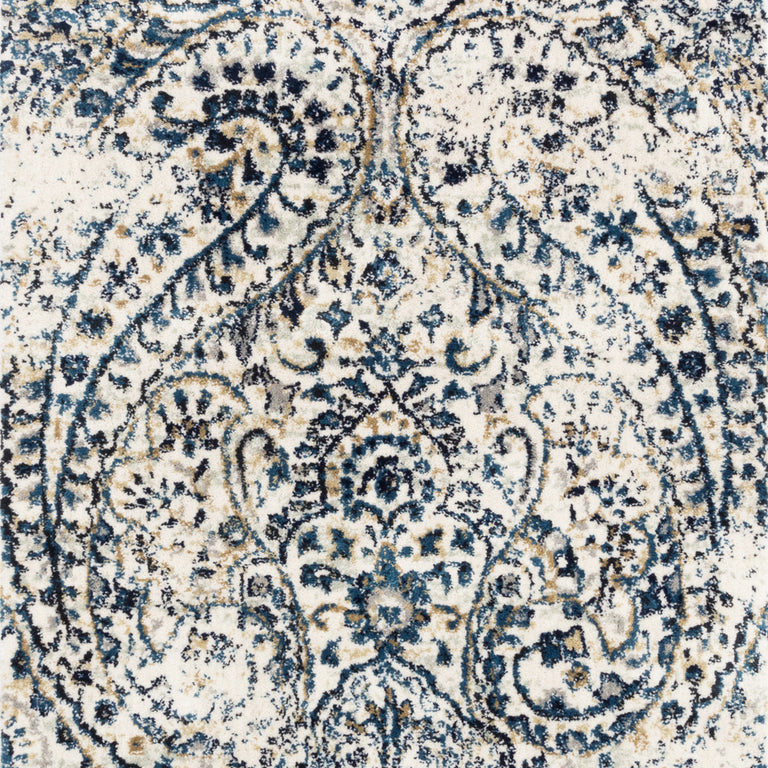 Loloi Rugs Torrance Collection Rug in Ivory, Indigo - 7'10" x 10'10"