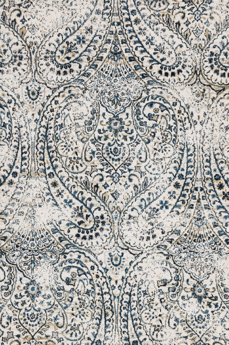 Loloi Rugs Torrance Collection Rug in Ivory, Indigo - 6'7" x 9'2"