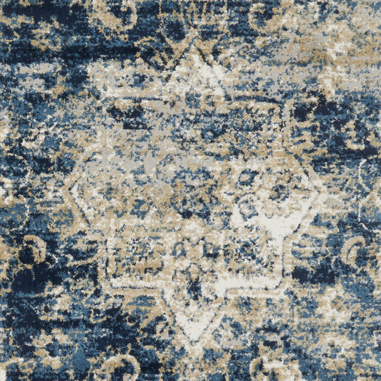 Loloi Rugs Torrance Collection Rug in Navy, Ivory - 7'10" x 10'10"