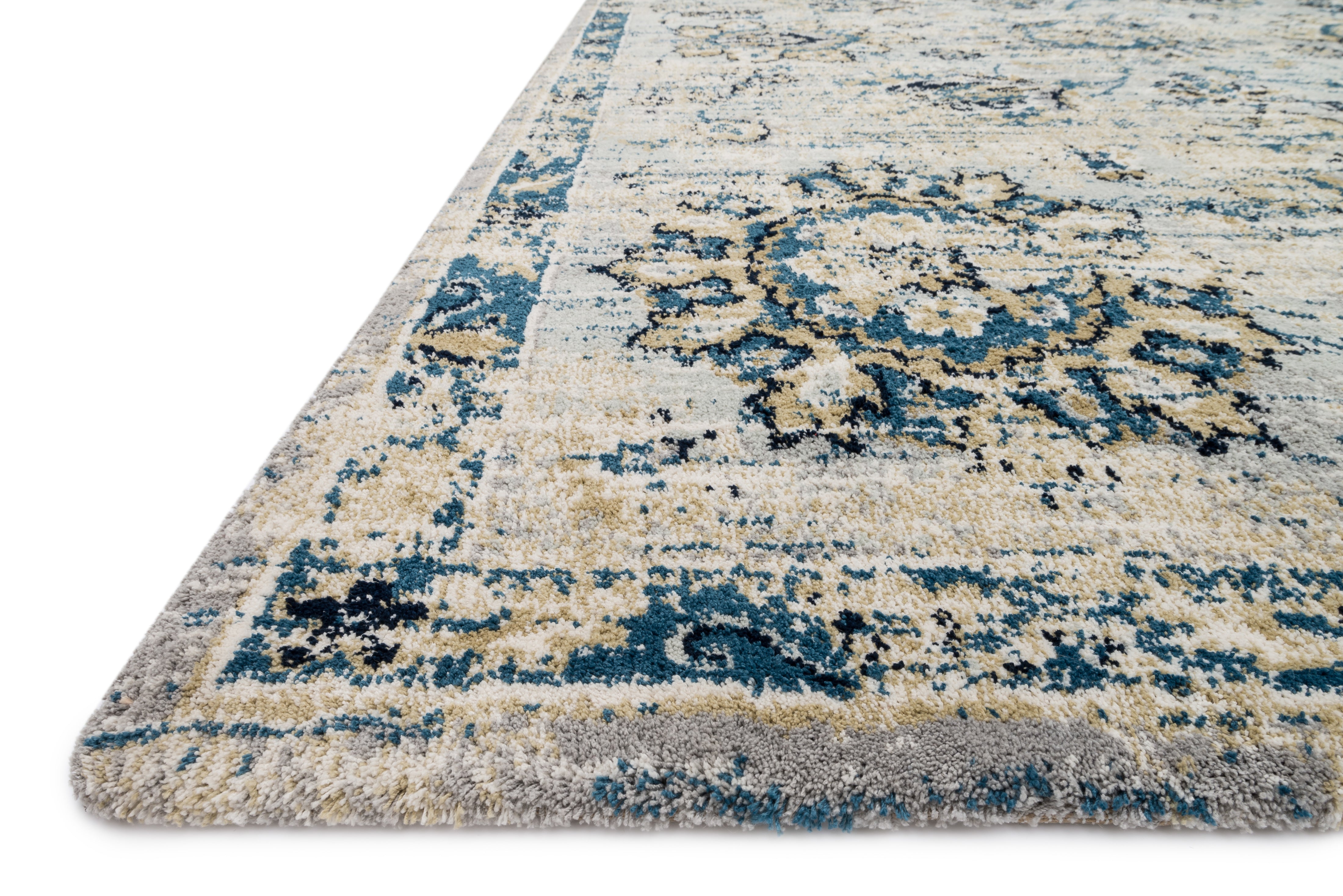 Loloi Rugs Torrance Collection Rug in Grey, Navy 9'3" x 13' Premium