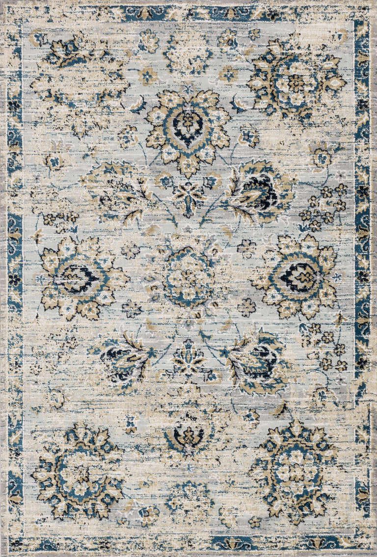 Loloi Rugs Torrance Collection Rug in Grey, Navy - 7'10" x 10'10"