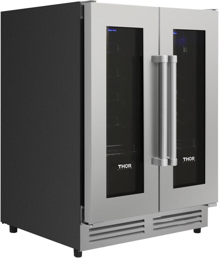 Thor Kitchen Package - 36" Propane Gas Range, Range Hood, Microwave, Refrigerator, Dishwasher, Wine Cooler, AP-LRG3601ULP-8