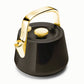 Caraway Whistling Tea Kettle in Black with Gold Accents