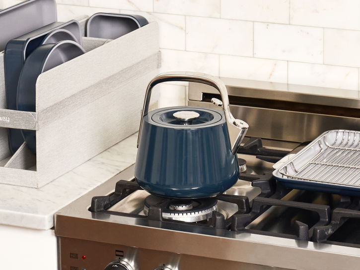 Caraway Whistling Tea Kettle in Navy