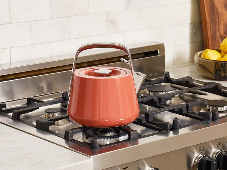Caraway Whistling Tea Kettle in Perracotta