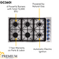 THOR 36 in. Drop-in Natural Gas Cooktop in Stainless Steel, TGC3601