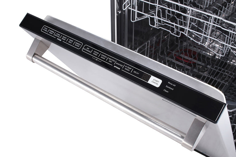 Thor Kitchen Package - 36 Inch Propane Gas Range, Range Hood, Refrigerator with Water and Ice Dispenser, Dishwasher, AP-LRG3601ULP-W-7