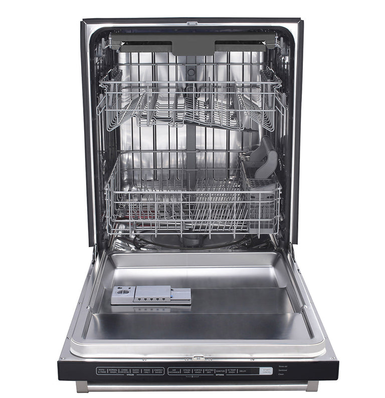 Thor Kitchen Package - 36" Propane Gas Range, Range Hood, Refrigerator with Water and Ice Dispenser, Dishwasher, Wine Cooler, AP-LRG3601ULP-C-8