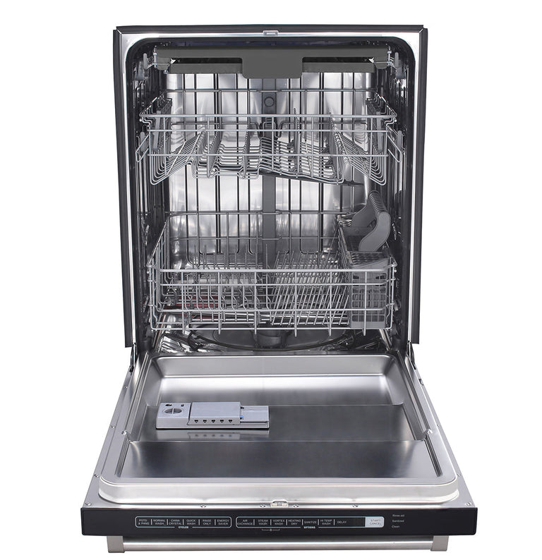 Thor Kitchen Package - 36" Propane Gas Range, Range Hood, Microwave, Refrigerator with Water and Ice Dispenser, Dishwasher, AP-LRG3601ULP-13