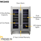 Thor Kitchen 24 in. 42 Bottle Dual Zone Wine Cooler, TWC2402