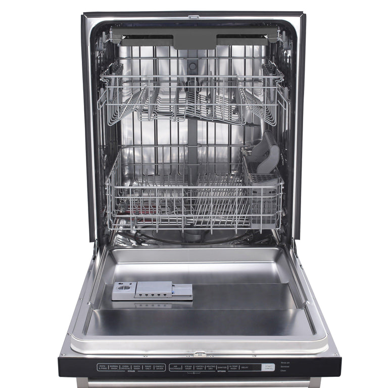 Thor Kitchen Appliance Package - 36 In. Propane Gas Range, Range Hood, Refrigerator, Dishwasher, Wine Cooler, AP-LRG3601ULP-W-3