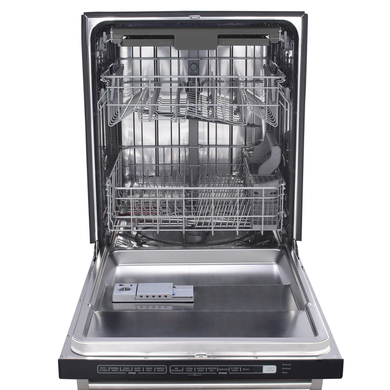 Thor Kitchen Package - 30 In. Gas Range, Range Hood, Refrigerator with Water and Ice Dispenser, Dishwasher, AP-TRG3001LP-C-7