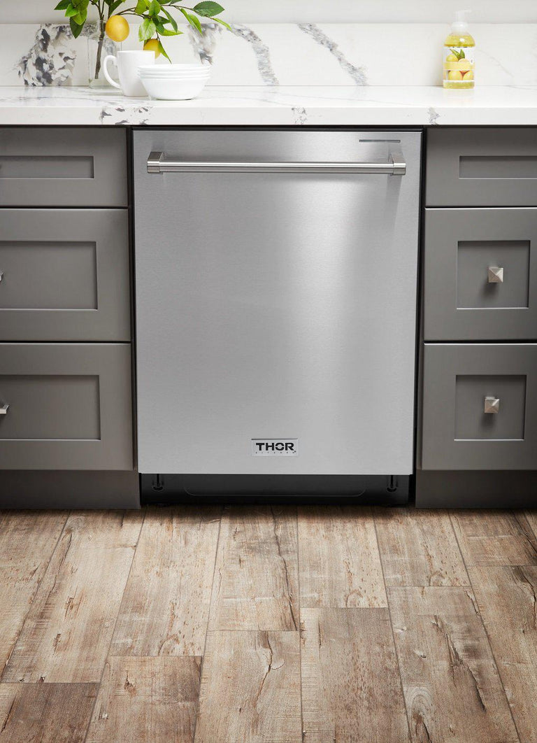 Thor Kitchen Package - 36" Gas Rangetop, Range Hood, Wall Oven, Refrigerator, Dishwasher, AP-HRT3618U-4