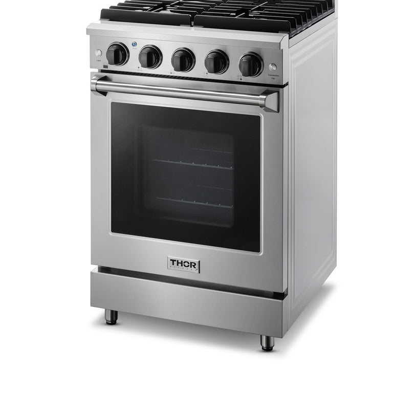 Thor Kitchen 24 in. Professional Gas Range in Stainless Steel, LRG2401U