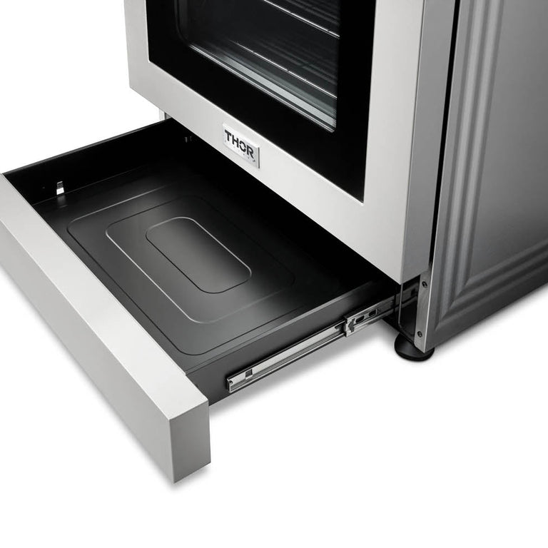 Thor Kitchen Package - 30 In. Propane Gas Range, Range Hood, Microwave Drawer, AP-TRG3001LP-W-4