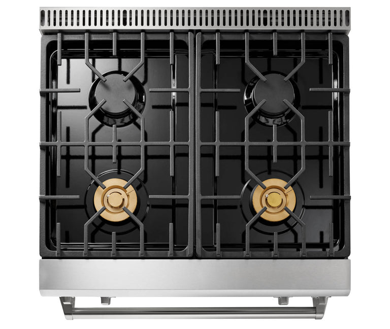 Thor Kitchen Package - 30" Gas Range, Range Hood, Microwave, Refrigerator with Water and Ice Dispenser, Dishwasher, AP-TRG3001-13
