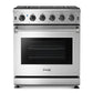 THOR Kitchen 30 in. 4.55 cu. ft. Professional Propane Gas Range in Stainless Steel, LRG3001ULP