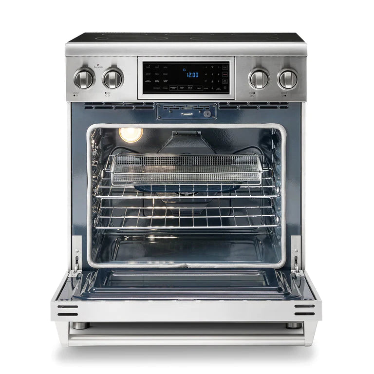 Thor Kitchen Appliance Package - 30 In. Electric Range, Range Hood, Microwave Drawer, Refrigerator with Water and Ice Dispenser, Dishwasher, AP-TRE3001-13