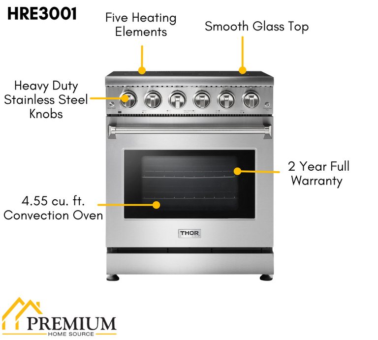 Thor Kitchen - 30 Built-in Single Electric Wall Oven - Stainless Steel