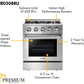 Thor Kitchen 30 in. Natural Gas Burner/Electric Oven Range in Stainless Steel, HRD3088U