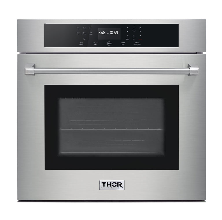Thor Kitchen Package - 30" Wall Oven, Cooktop, Range Hood, Refrigerator with Water and Ice Dispenser, Dishwasher, AP-HEW3001-DC-30-3