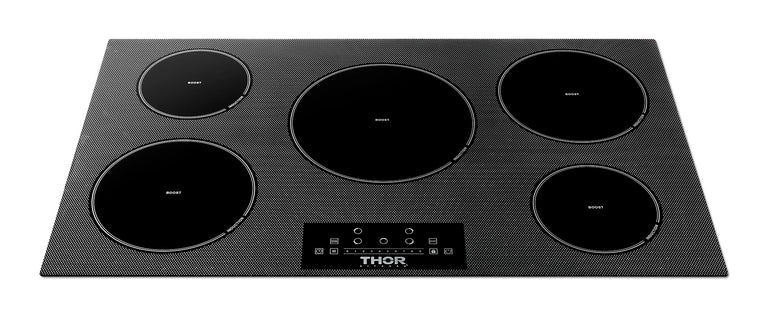 Thor Kitchen 36 Inch Built-In Induction Cooktop with 5 Elements, TIH36