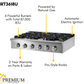 Thor Kitchen 36 in. Gas Cooktop in Stainless Steel with 6 Burners, HRT3618U