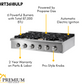 Thor Kitchen 36 in. Liquid Propane Gas Cooktop in Stainless Steel with 6 Burners, HRT3618ULP