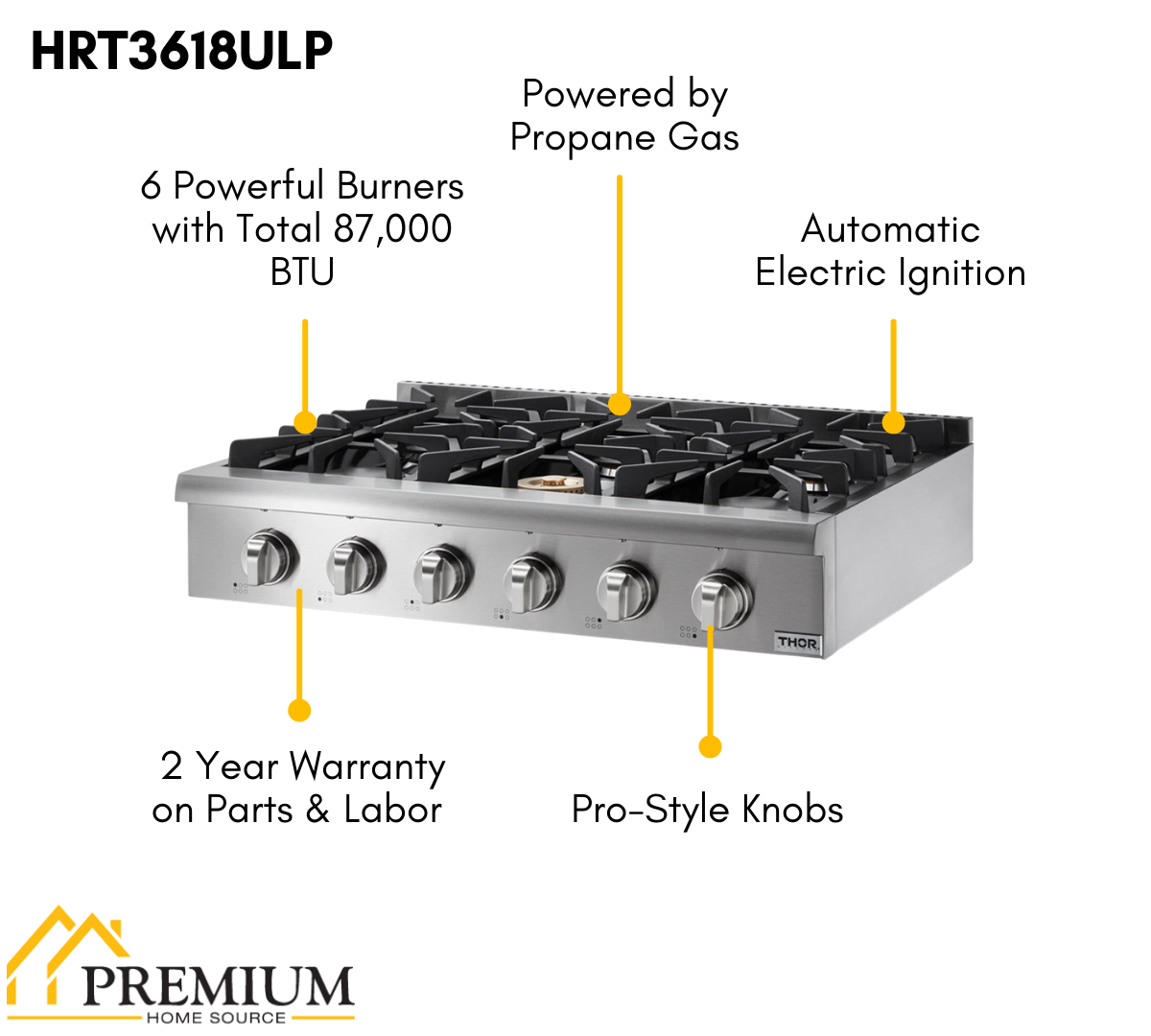 36 inch store propane cooktop