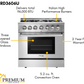 Thor Kitchen 36 in. Natural Gas Burner/Electric Oven Range in Stainless Steel, HRD3606U