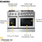 Thor Kitchen 48 in. 6.7 cu. ft. Professional Natural Gas Range in Stainless Steel, HRG4808U