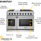 Thor Kitchen 48 in. 6.8 cu. ft. Double Oven Propane Gas Range in Stainless Steel, LRG4807ULP