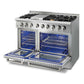 THOR Kitchen 48 in. Natural Gas Burner, Electric Oven 6.7 cu. ft. Range in Stainless Steel, HRD4803U