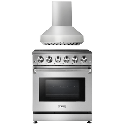 THOR Kitchen Package - 30" Electric Range and 30" Range Hood, AP-HRE3001-W