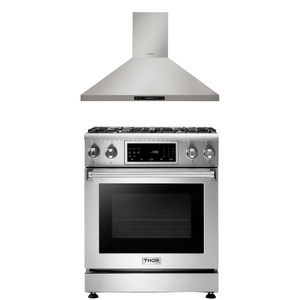 THOR Kitchen Package - 30" Propane Gas Range, Range Hood, AP-TRG3001LP