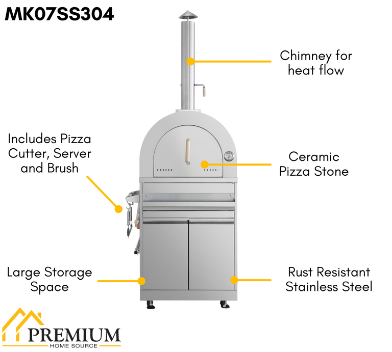 Thor Kitchen Pizza Oven Cabinet, MK07SS304