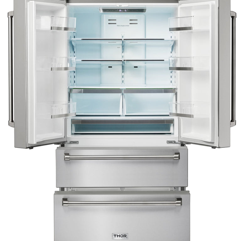 Thor Kitchen Appliance Package - 36 In. Electric  Range, Microwave Drawer, Refrigerator, Dishwasher, AP-TRE3601-6