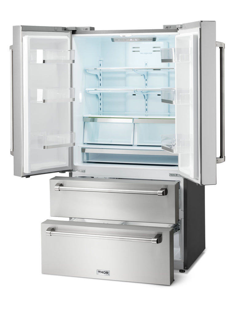 Thor Kitchen Package - 36" Electric  Range, Microwave, Refrigerator, Dishwasher, AP-TRE3601-6