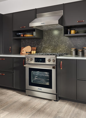 THOR Kitchen 30 In. 4.6 cu. ft. Self-Clean Gas Range in Stainless Steel with Front Touch Control, TRG3001